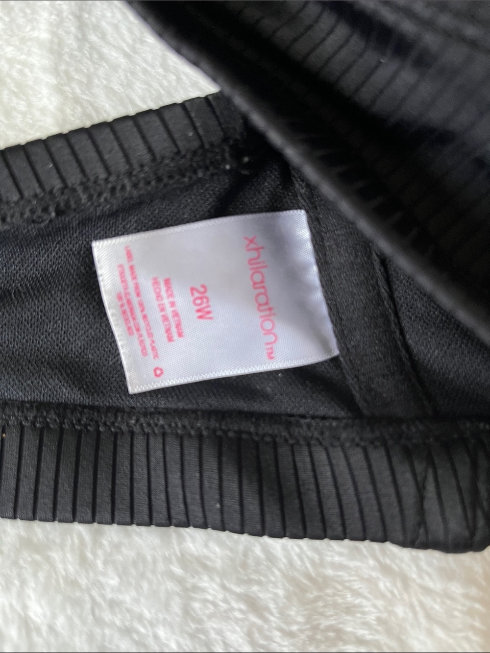 Black Ribbed Triangle Bikini Top - Picture 2 of 3